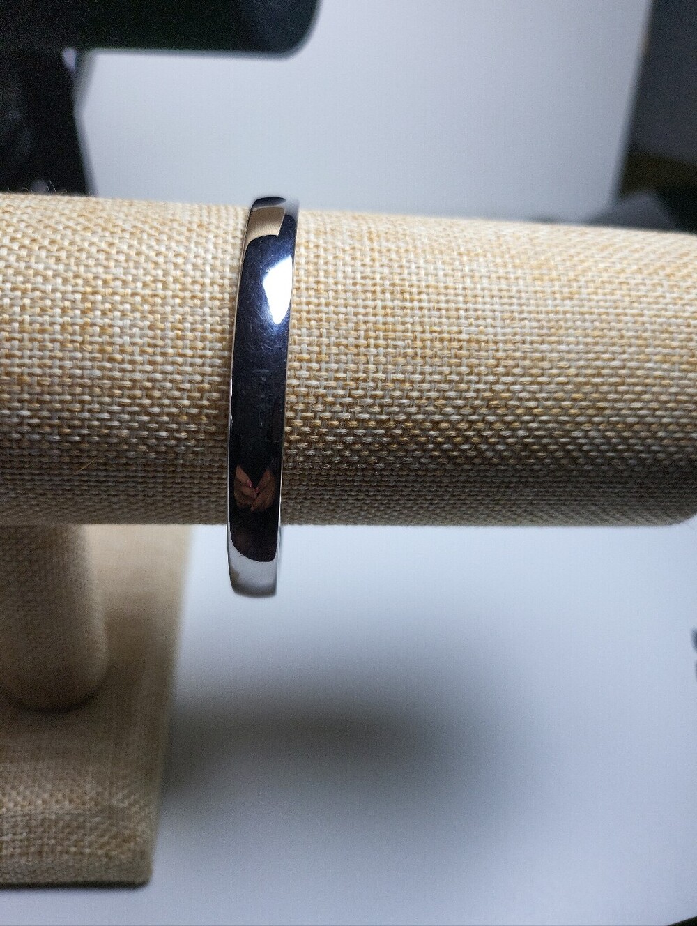 Vintage Monet Bangle Bracelet Silver Tone Signed